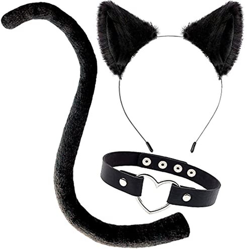 Black cat ears and - cat, tail