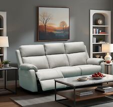 GREY Italian Leather 3 Seater