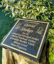 Engraved Memorial Grave Marker Grave Plaque  Stone Remembrance Garden Plaque