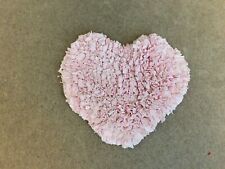 ? Beautiful LOVE Heart ? Small PINK Shaped hand made Rug : Size 40cm x 36 