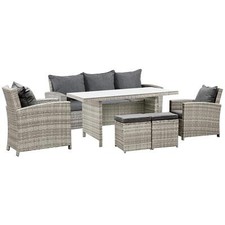 Outsunny 6Pcs Rattan Dining