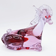 Pink red Murano Sommerso Italy