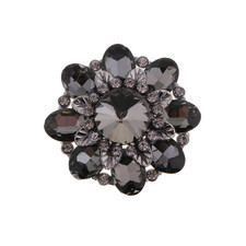 Flower Jewel Button Shank Back