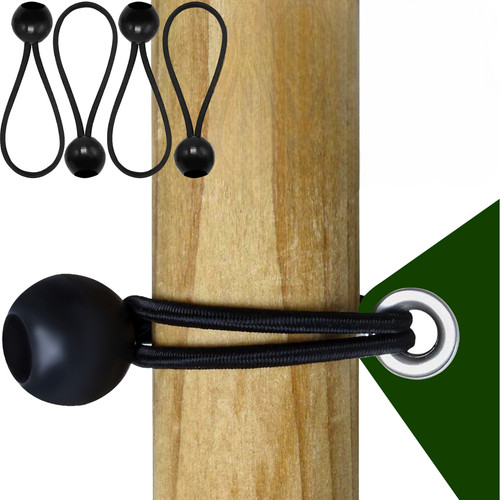 Black bungee balls - black,