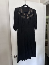 1940 Vintage Black Dress With