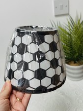 Small black and white Drum lamp Shade, football lampshade