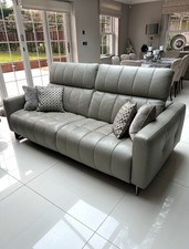 2 x Maxdivani Italian designer sofas, electric reclining, real leather