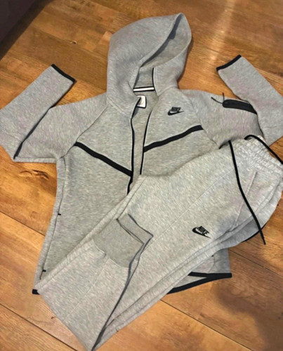 Nike men grey fleece full - nike,