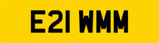 QUALITY 2 DIGIT OLD PRIVATE CAR REG NUMBER PLATE E21 WMM ALL FEES PAID / WMC WM