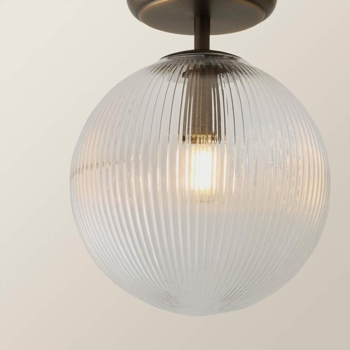 Ceiling light fitting ribbed - light,