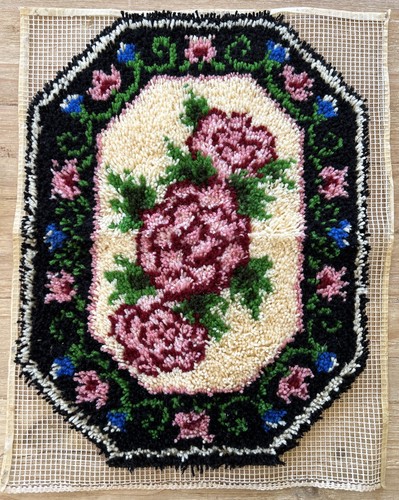 Vintage latch hook rug - vintage,