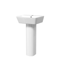 White 450mm Square Modern Full
