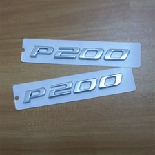 2x Chrome P200 Silver Plastic Badge Emblem Decal Sticker AWD Engine Pace Utility