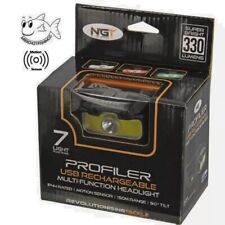 NGT Headlamp Head Torch Carp Night Fishing Profiler 330L Rechargeable Headtorch