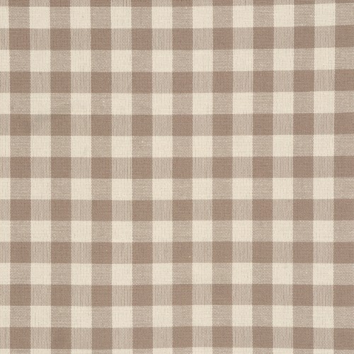 Gingham check beige fabric - gingham,