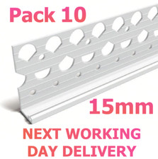 15mm pvc white stop render - 15mm,