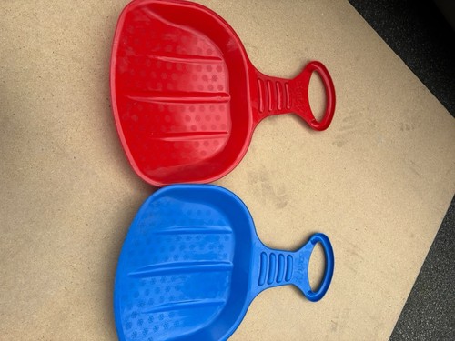 Plastic handheld snow sleds - 2x,