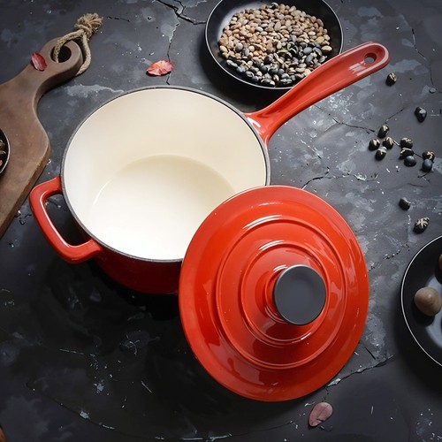Red enamel cast - cast, milk