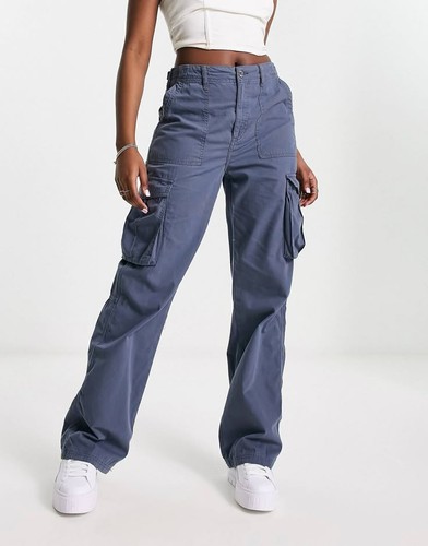 Bershka graphite blue cargo - bershka,