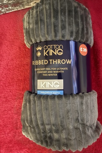Ribbed throw blanket faux - throw,