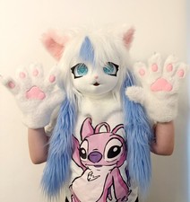 Fursuit Kigurumi Headsets Furry Cosplay Costume Comiket Furries Rubbit Doll Cat