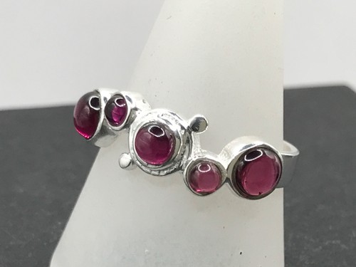 Garnet bubble ring solid - garnet,