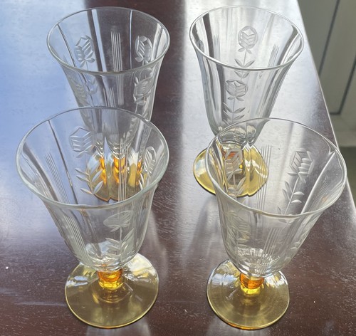 Vintage art deco etched - ,
