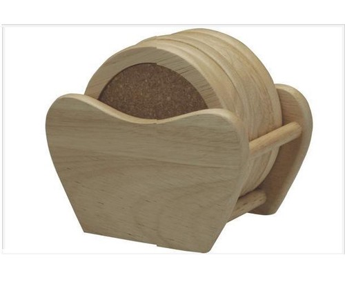 Wooden coasters set - wooden,