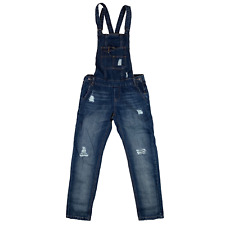 Unbranded Blue Denim Straight Leg Dungarees Size Women's Approx Small S