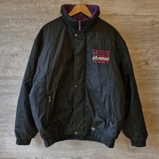 Team Campri Rookey Logo Retro Black Bomber Jacket Size Xl