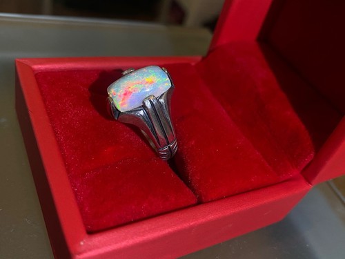 Natural opal gemstone with 925 - opal,