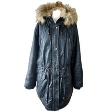 George Black Parka Coat Waist