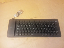 SILICONE ROLL UP USB KEYBOARD WATERPROOF FOLD UP FOR PHONE, TABLET, COMPUTER