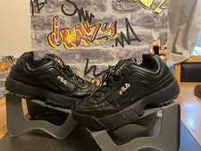 Mens Fila “ Disruptor 2  Leather Trainers U.K10 black chunky vgc 🔥🔥🔥🥾