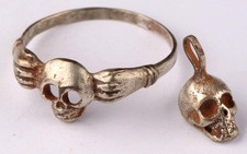 Memento mori skull in hands