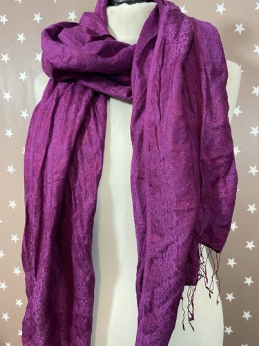 Stunning fuchsia pink pashmina - fuchsia,