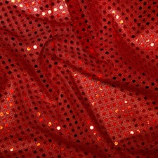 Red Sequin Fabric - 3mm Sequin
