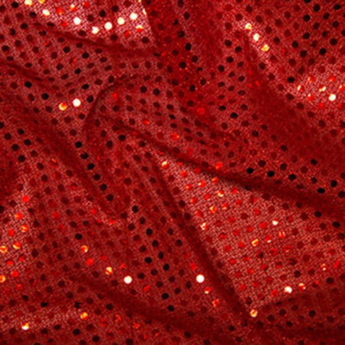 Red sequin fabric - -,