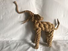 Vtg Braided Rope Elephant Figurine style of Danish Kay Bojesen Jorgen Bloch ER1