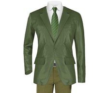 Dark Green Real Lambskin