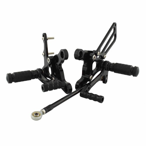 Black adjustable rearset - black,