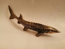 STURGEON BELUGA CAVIAR FISH FIGURE ORNAMENT BRASS BRONZE HEAVY