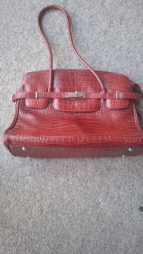 Genuine leather red - leather,
