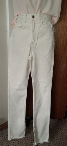 Zara high rise white straight - zara,