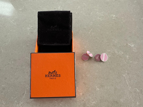Hermès cufflinks pink - cufflinks,