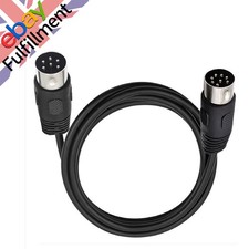 MIDI 8 Pin Din Male To DIN 6 Pin Male Audio Data Signal Adapter Connector Cable