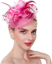 Flower Feather Fascinator Hat