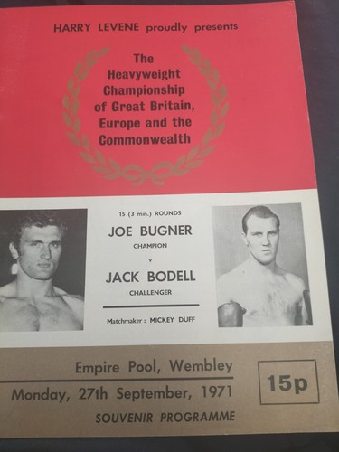 Vintage boxing programme joe - boxing,
