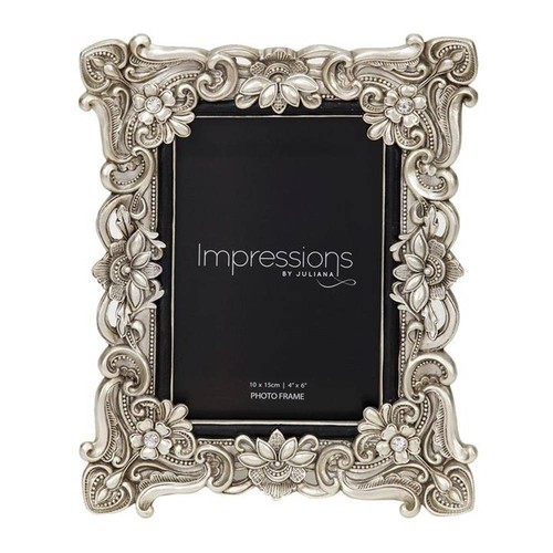 Floral antique photo - floral, frame