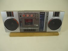 sharp gf 7400 boombox /ghettoblaster, working, new belts